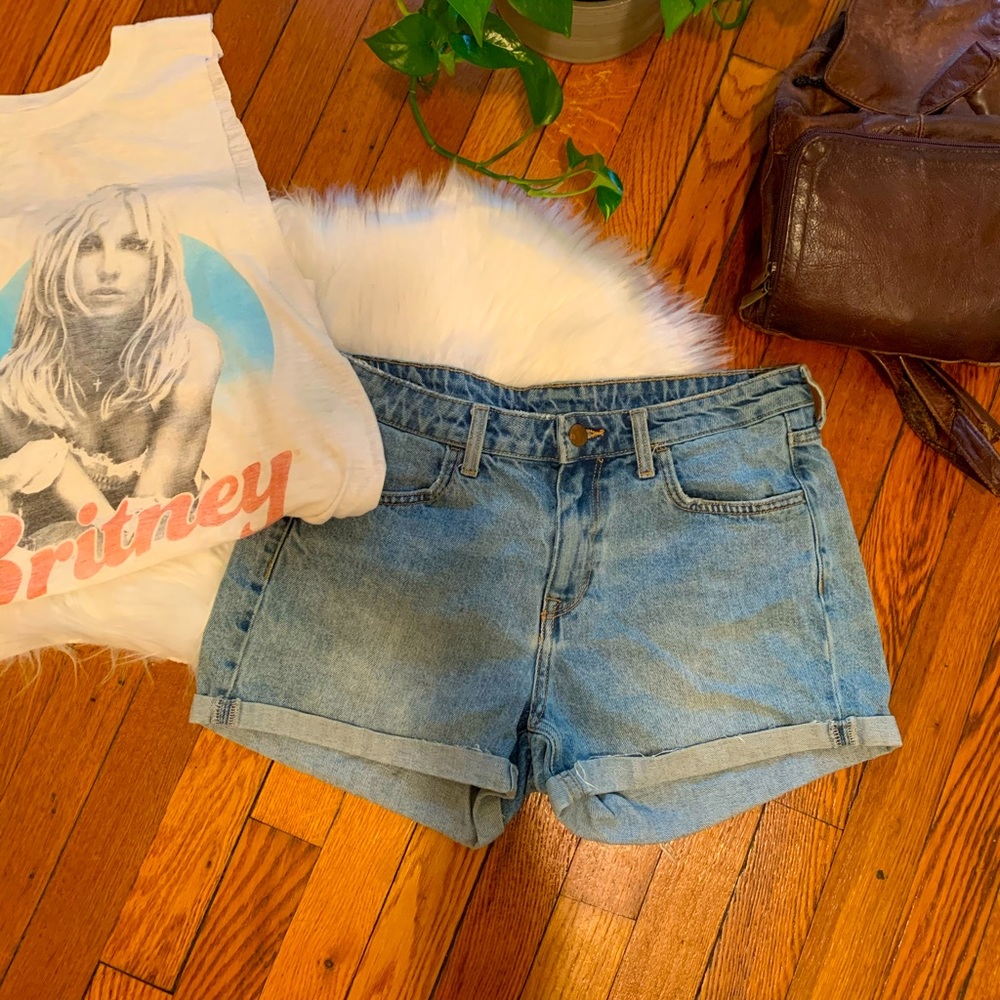 H&M denim cutoff shorts